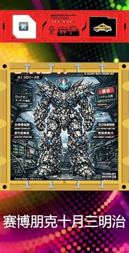 🤖 AI Colony Mech Made of Micro-Robots! #SwarmMech #TechMecha