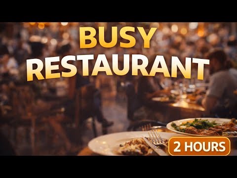 Restaurant Background Noise for Focus | 2 Hours Busy Crowd Ambient Sound (Black Screen)