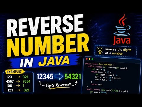 Reverse a Number in Java//Java Tutorial for Beginners 💻☕