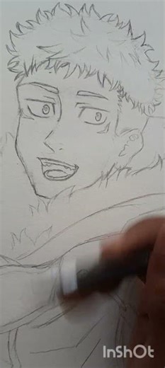 drawing yuji step by step #yuji #anime #animedrawing #animesketching