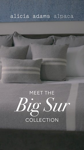 Elevate your space with the Big Sur Collection—featuring heirloom-quality bed scarves and coordinating pillows, each woven with rich texture and enduring style. | alicia adams alpaca inc.