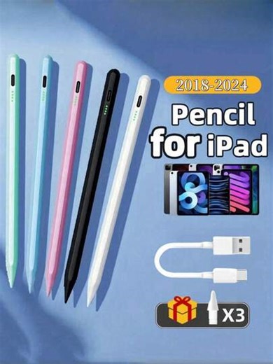 Universal Stylus Pen For Android IOS Windows Capacitive Screen Touch Pen Compatible With IPad Pencil For Android Tablet Pen Rechargeable Battery 120mAh Gifts For Mother, Family, Friends, Kids, Birthday, Holiday | SHEIN