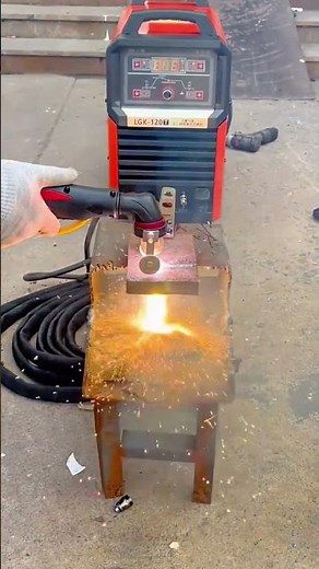 Precision plasma cutting process demonstrating controlled power and accuracy in shaping metal