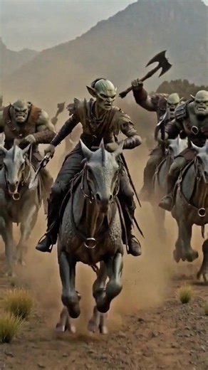 Alien outlaw escapes the ogre marauders. #alien #outlaw #ogre #marauders