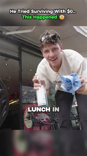 He Tried Surviving With $0… And This Happened 🤯#briancarmichael #shorts #viral #challenge #hustle
