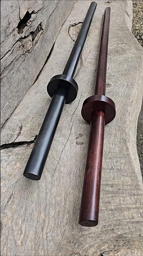 Wooden bokken - Japanese sword - Kashima Shin Ryu with tsuba - European Hornbeam