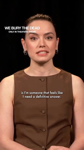 Daisy Ridley Tribute on Instagram: "#NEW Daisy Interview for We Bury the Dead which opens this Friday."