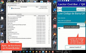 En este ejemplo: (Incluye código fuente) - Aplicación: Lector de Código de Barras-QR (#Android) --- Incluye interacción en PHP --- Almacenamiento en #BD MySQL - Acceso y uso de los datos escaneados: desde PowerBuilder (aplicación de Escritorio). Intervienen: - Diseñador para APK Android - PHP - MySQL - PowerBuilder / Conex. #ODBC (Aplica a cualquier otro lenguaje) Implantable a cualquier proyecto. ---------------------- Sugerencias: Al momento del escaneo: Buena iluminación, menor movimiento de 