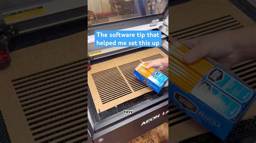 Using LightBurn software grid array setting to make uniform laser cuts #workshop #laser #woodworking