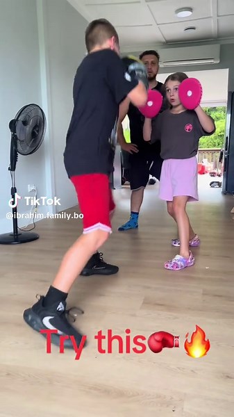 Sister and Brother Boxing Training Drill at Home