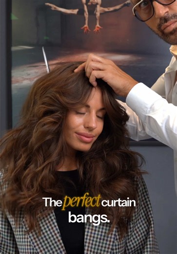The Perfect Curtain Bangs: Tailored and Flattering