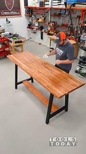 What do you think of how this table turned out? Making a counter height cherry table with metal legs. I'm super happy with the overall look of it! While it was meant to be for another area, I really like the look of it in our office, perhaps I'll make another table like this, but this time using the CNC to help speed things up. Is that a project you'd like to see? Be sure to check out the tools used, listed below, available from @toolstoday! - - - - - - - Festool STM 1800 Mobile Saw Table, item 