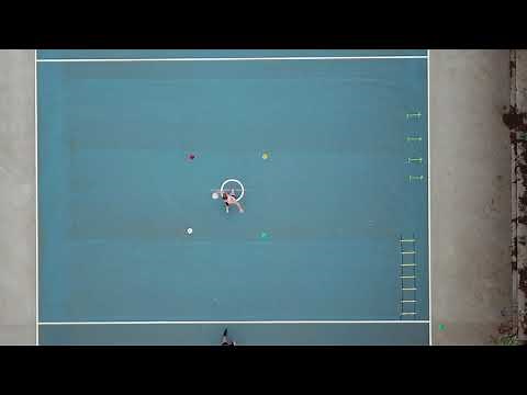 Netball Footwork Drill 1 - 4 cones
