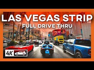 LAS VEGAS STRIP 4K – FULL DRIVE THROUGH | Silent Driving Tour