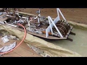 Liberty Belle Steam Powered Model Sternwheeler Test Float and Run !