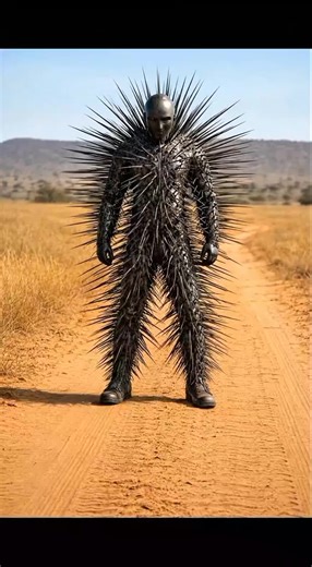 Cactus Man Encounters a Wild Lion