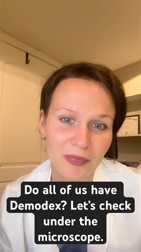 Do all of us actually have DEMODEX MITES? Let’s check my skin out under the microscope. #demodex