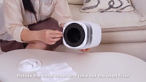 Air Purifiers for Office with H13 Quiet HEPA Filter Up to 1076 Ft² for Pet Family, Pollen, Smoke, Compact Air Cleaner with 3 Speeds, Timer, Aroma Quiet, 360°Intake, for Home Bedroom, Black