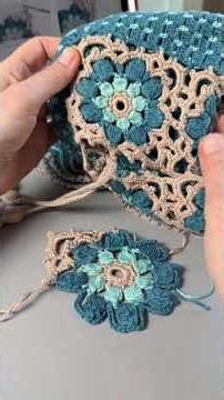 Turn Round Crochet Motif into Square #crochetpattern #crochetdesigner