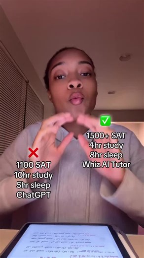Why waste $20 and 10 hours on ChatGPT premium when you can use the same money on Whiz’s AI tutor and score 1500  on the SAT in half the time? Why Whiz will help you the most: ⚡️AI tutor that analyzes the topics you keep missing 📚 Gives you personalized practice questions ⚡ Teaches shortcuts and full explanations 📈 Tracks your improvement automatically ✅ 20 FREE practice tests Comment “Whiz” to ace the SAT FAST.