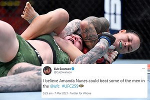Amanda Nunes tipped to beat MALE fighters after she dismantles Megan Anderson