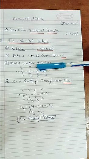 10th how to draw structural formula of 2,3 - dimethyl butane
