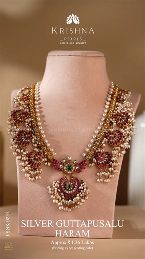 Silver Guttapusalu Haram Crafted in 92.5 | Traditional South Indian Jewellery