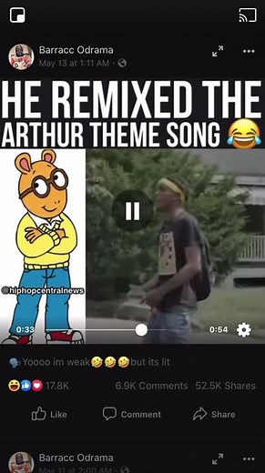 He Remixed The Arthur Theme Song Hood Edition