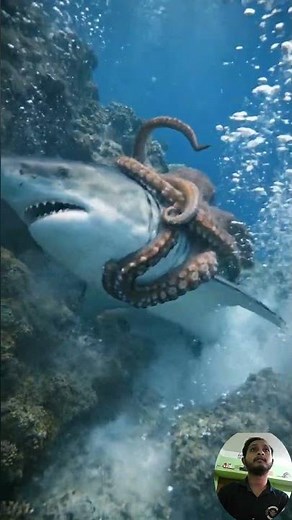 Octopus vs Shark Fight | Ultimate Ocean Battle 🐙🦈| Animals Fighter