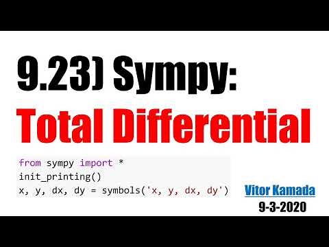 9.23) Sympy: Total Differential