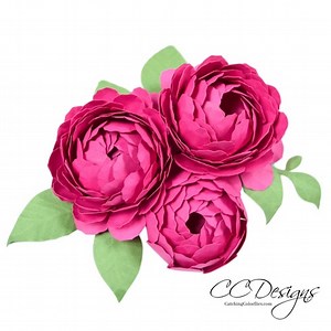 Peony Paper Flower Template