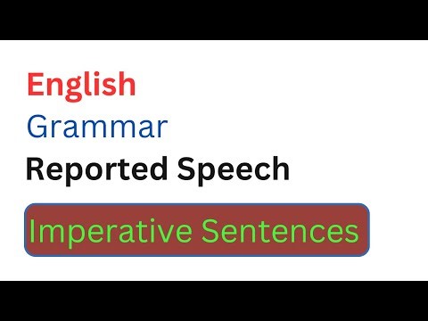 Reported Speech || Imperative Sentences || English Grammar #learning