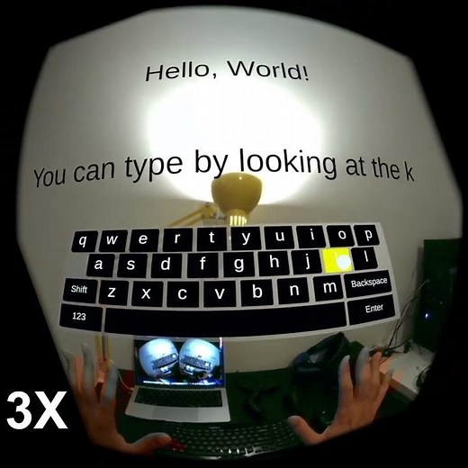 Typing on a virtual keyboard with Eye tracking #shorts #questpro