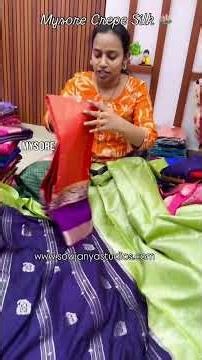 Premium Quality Mysore Crepe Sarees with Blouse |Code:MYSORE Shop Online: sowj