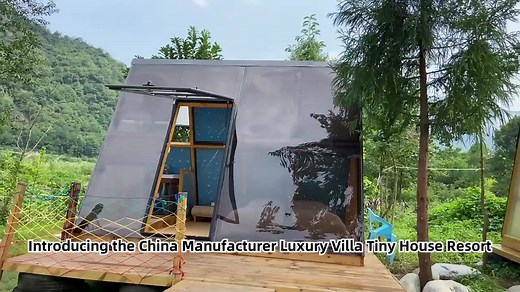 Custom Modern A-Frame Triangle Shape Wood-like Prefabricated Houses Villas Detachable Triangular House for Projects Use