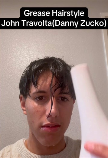 Grease Hairstyle John Travolta(Danny Zucko)#fyp #grease #johntravolta #dannyzuko #hair