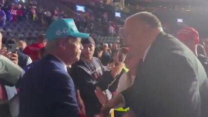 US election: Nigel Farage goes full Donald Trump meeting him backstage at crunch rally before...