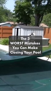 The 3 WORST Mistakes You Can Make Closing Your Pool. 1. Closing Your Pool Too Early: If temps are still above 65°F, algae will build up under your pool cover 2. Draining Your Pool: Your pool could collapse or even pop out of the ground without water. So unless you’re putting your pool away after draining, keep water in it and winterize your equipment. 3. Not Cleaning Before You Close: If you close your pool dirty, you’ll open it dirty. Or worse. So clean and balance your water before you cover i