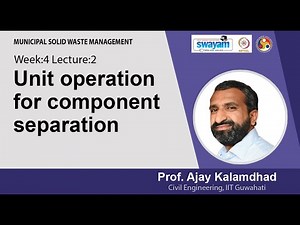 Lecture 16: Unit operation for component separation