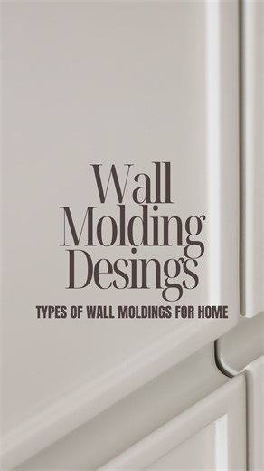 Furniture Factoree on Instagram: "✨WALL MOLDINGS! Elevate your interiors with the timeless charm of wall moldings with these 4 elegant styles to transform your space. 1. POP: POP’s been around forever for wall moldings, it lets you create all kinds of patterns and looks super seamless with no joints. But it’s not the most durable, and chipping is a common issue. 2. WOODEN: Wooden mouldings come in tons of designs and can even be used on chaukhats. They’re nailed into the wall and work best if yo