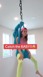 Catch the BABY!!😱 Little Mama Mcfive Circus The McFive Circus Aerial hammock drop | Isabelle McFive