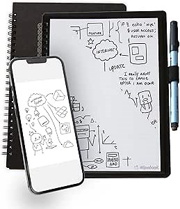 MINI SMART REUSABLE SCAN NOTEBOOK - Smart Reusable Mini Whiteboard Notebook - Ruled/Graph (5.8" x 8.25") with Dry Erase Pen | Ideal For Note-Taking & Doodling Charts | Mini 5.8" x 8.25"