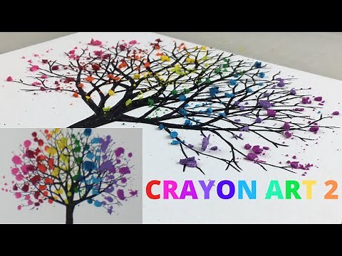 Super Satisfying Melting Crayon Art -1 Minute Clip- Canvas Art Ideas
