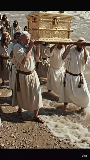 flooded water flows back when priests touch the jordan river #joshua #jordan#god#shorts #ytshorts