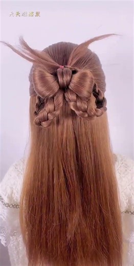 Elegant Bow Braid Hairstyle 🎀✨ Easy & Stunning Long Hair Tutorial 💖 Perfect Everyday Look