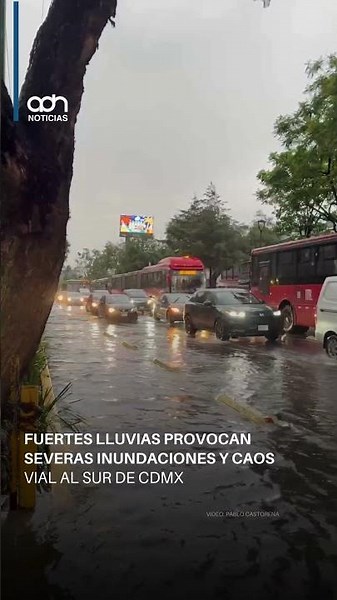 Heavy rains cause severe flooding and traffic chaos in the south of Mexico City