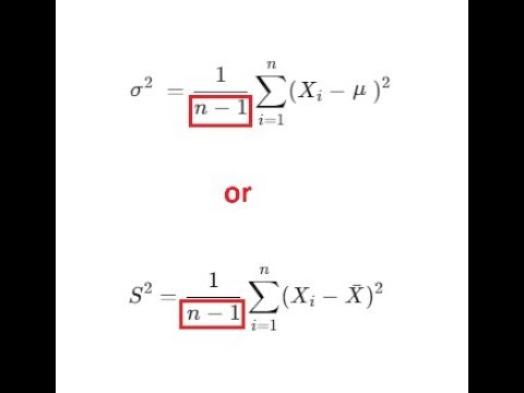 Bessel Correction of Sample Variance Bias (Sample Variance vs. Population Variance)
