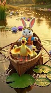 How A Baby Rabbit Learns Swimming With Funny Ducklings part...2 😂🐥