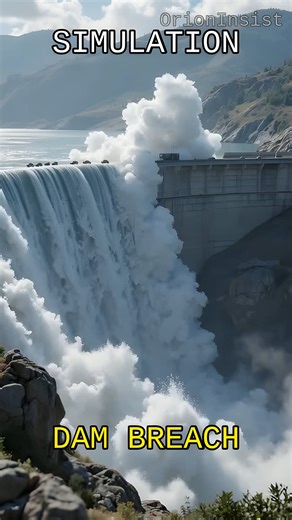 insistorion on Instagram: "⚠️ SIMULATION: If a DAM Bursts... (Physics) 📉 🧪 ENGINEERING SIMULATION: Hydroelectric Dam Failure Test What happens when 10,000 tons of pressure hits a crack? 📉 Visualizing a Catastrophic Hydraulic Breach. 💥 👇 SUBSCRIBE FOR MORE SIMULATIONS! 👇 https://www.youtube.com/@OrionInsist?sub_confirmation=1 ⚠️ NOTE: This video is a CGI/AI Simulation created for educational purpose. Demonstrating physics principles (Fluid Dynamics). Not real footage. #physics #simulation #