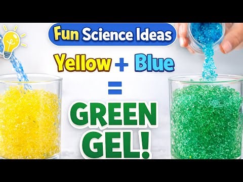Yellow + Blue = GREEN GEL! Sodium Polyacrylate